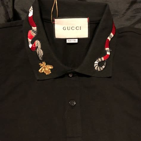 gucci champion snake shirt|Gucci polo snake collar.